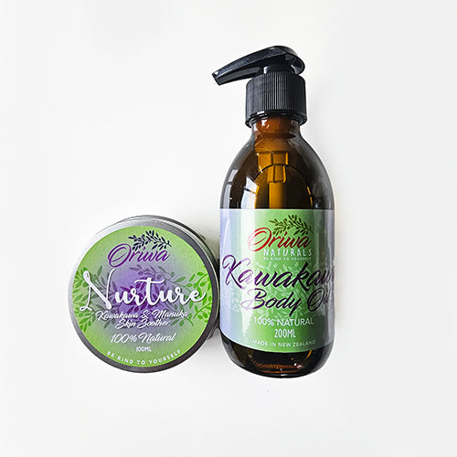 Kawakawa Body Oil and Nurture Kawakawa Balm